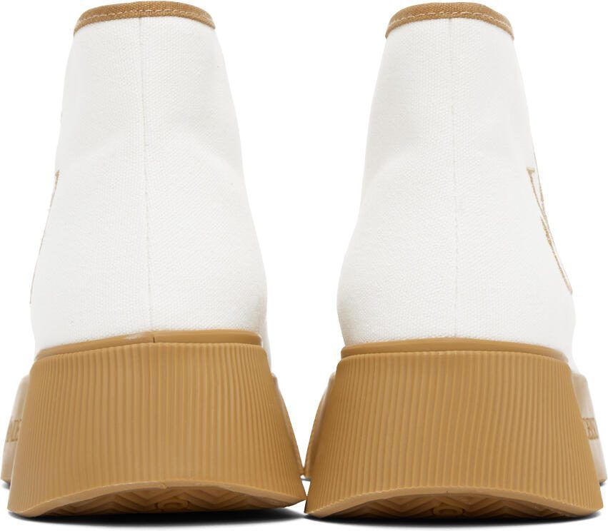 JW Anderson White  Tan High Top Sneakers