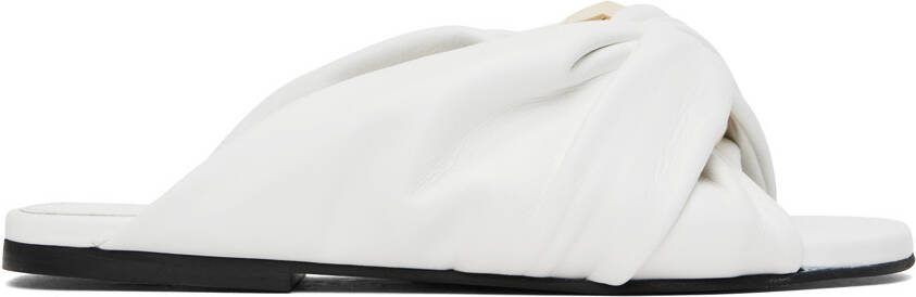 JW Anderson White Twist Chain Flat Sandals - Picture 5