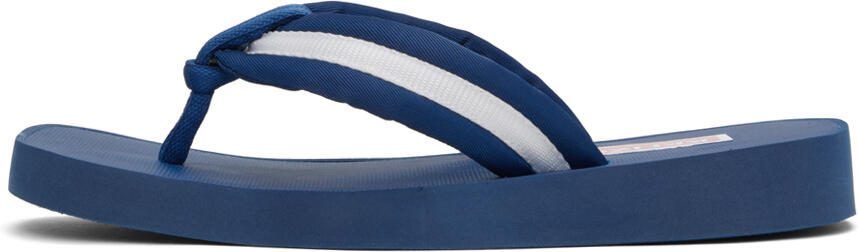 Kenzo Blue Setta Flip Flops - Picture 4