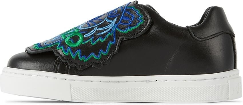 Kenzo Kids Black  Green Tiger Sneakers - Picture 3