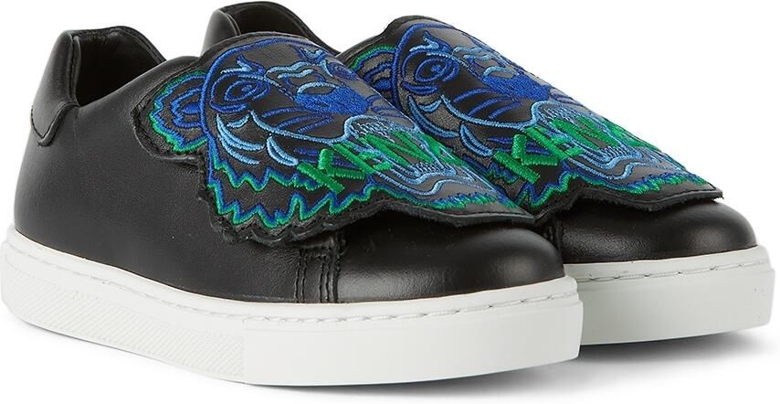 Kenzo Kids Black  Green Tiger Sneakers - Picture 2