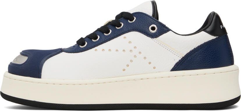 Kenzo Navy  White Hoops Trainer Sneakers - Picture 3