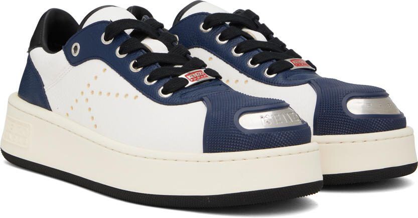 Kenzo Navy  White Hoops Trainer Sneakers - Picture 2
