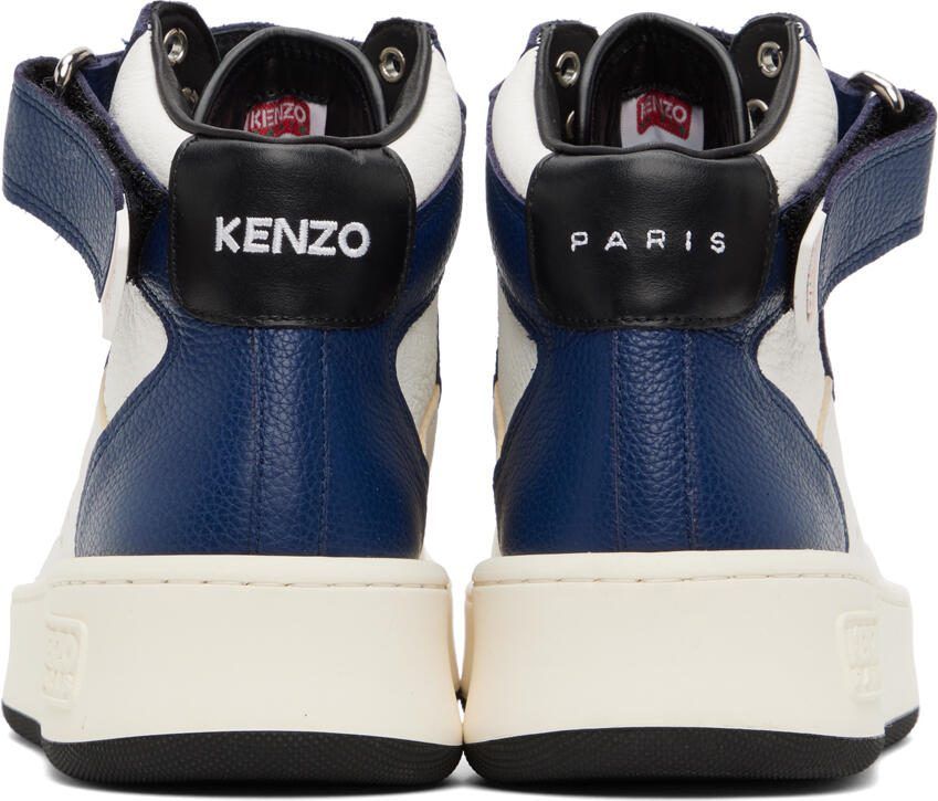 Kenzo White  Navy Paris Hoops Sneakers