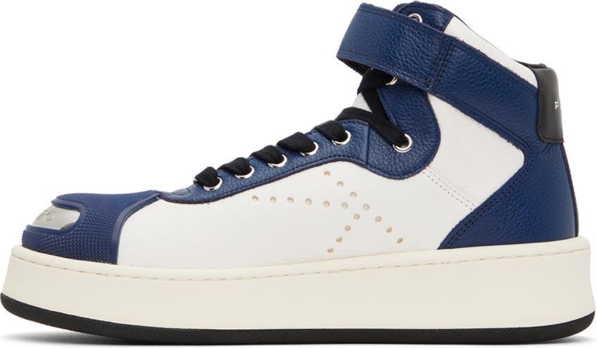 Kenzo White  Navy Paris Hoops Sneakers - Picture 3