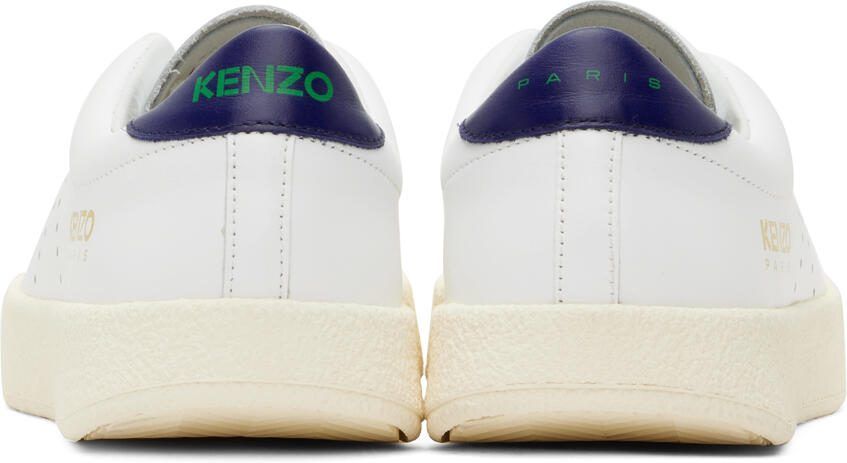 Kenzo White  Navy Swing Sneakers