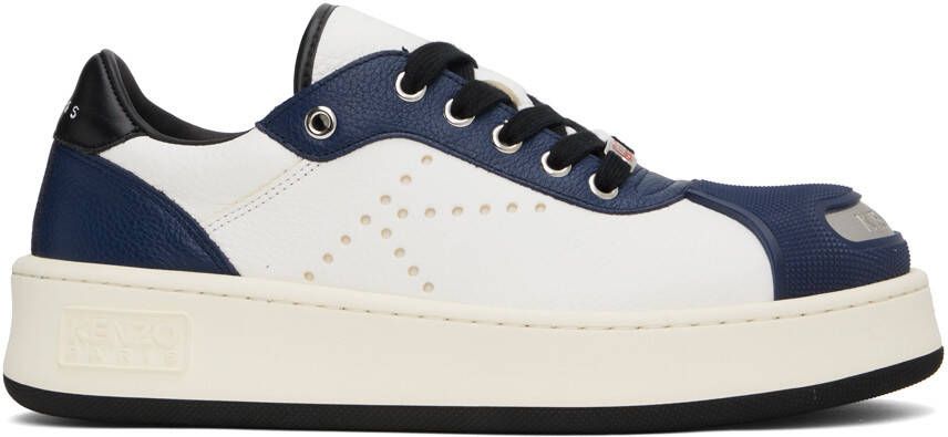 Kenzo Navy  White Hoops Trainer Sneakers - Picture 5