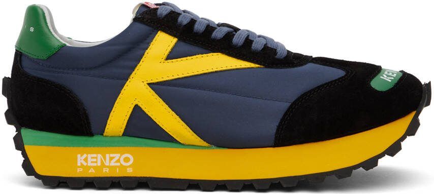 Kenzo Navy Paris Smile Sneakers - Picture 5