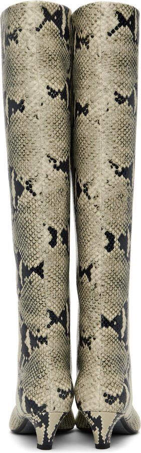 KHAITE Beige Davis Tall Boots - Picture 5