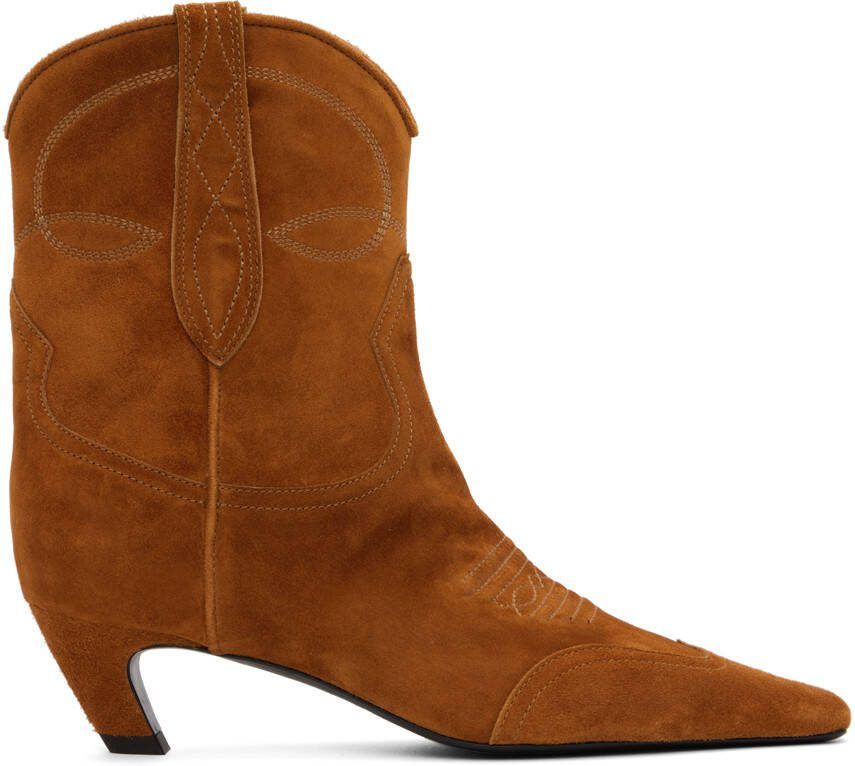 KHAITE Tan Dallas Boots - Picture 5