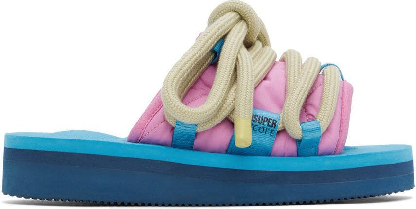 KidSuper Blue  Pink Suicoke Edition Lace Sandals
