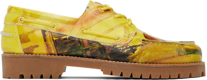 KidSuper Yellow Painted Lug Loafers - Picture 5