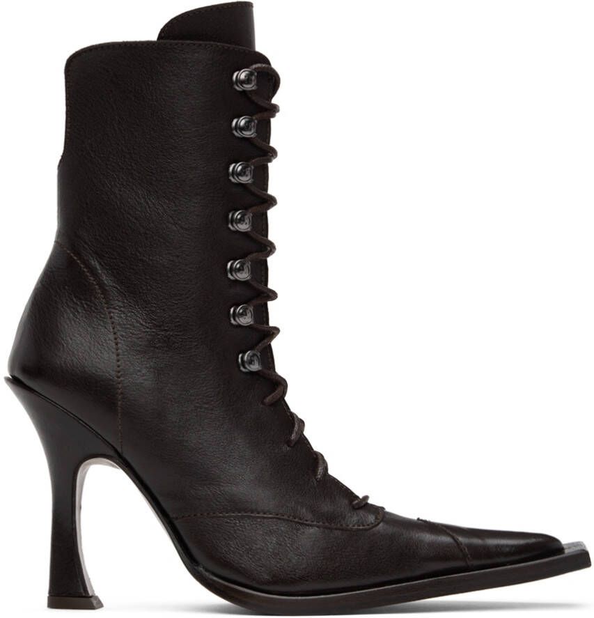 KNWLS Black Serpent Lace-Up Boots - Picture 5