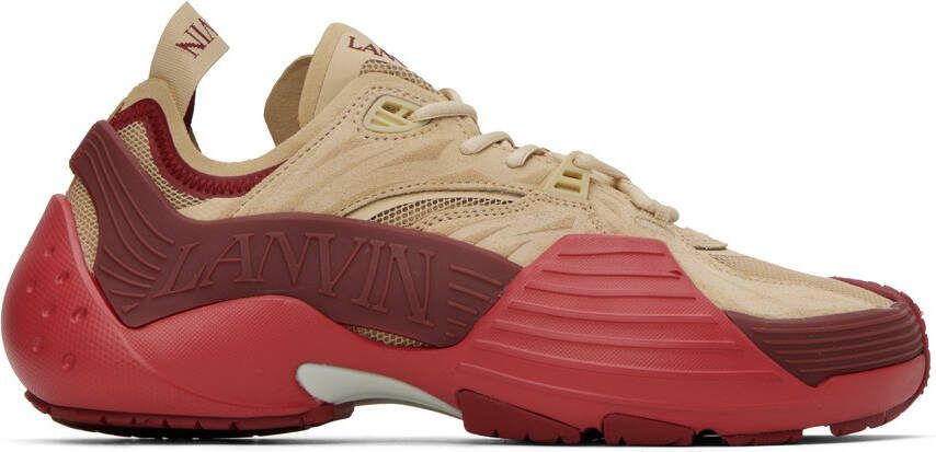 Lanvin Beige  Red Flash-X Sneakers - Picture 2