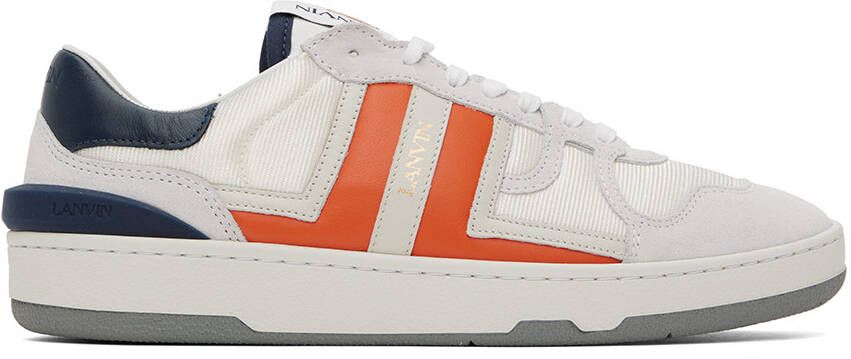 Lanvin Gray  Orange Clay Sneakers