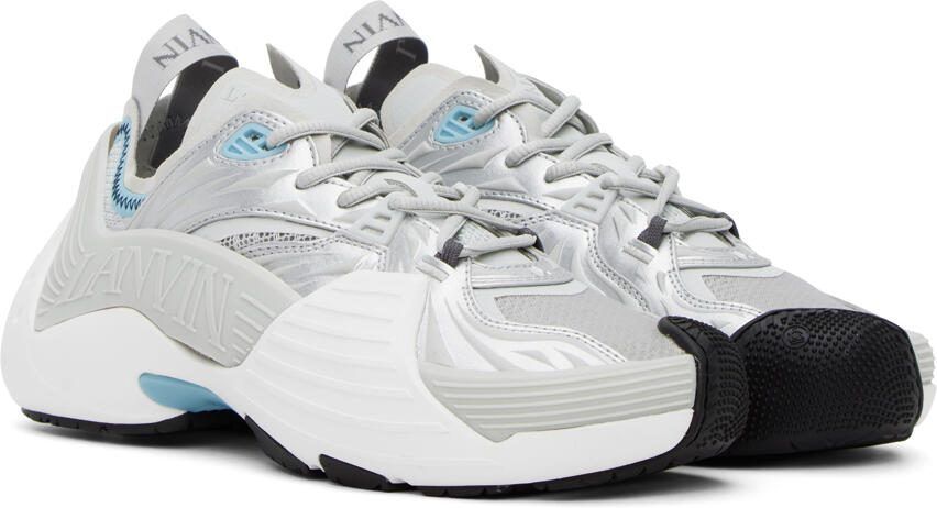 Lanvin Gray Flash-X Sneakers - Picture 2
