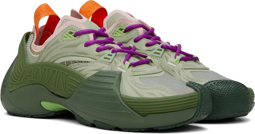 Lanvin Khaki Flash-X Sneakers - Picture 2