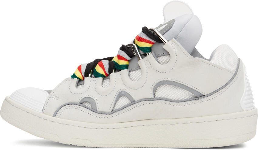 Lanvin Off-White  Grey Curb Sneakers - Picture 4