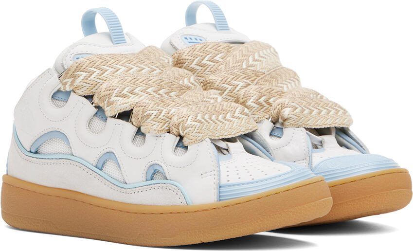 Lanvin SSENSE Exclusive Blue  Gray Curb Sneakers - Picture 3