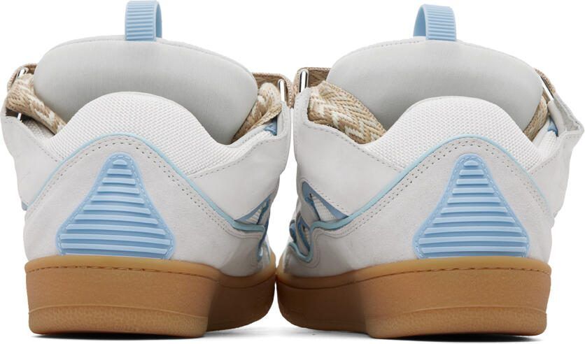 Lanvin SSENSE Exclusive Blue Curb Sneakers - Picture 2