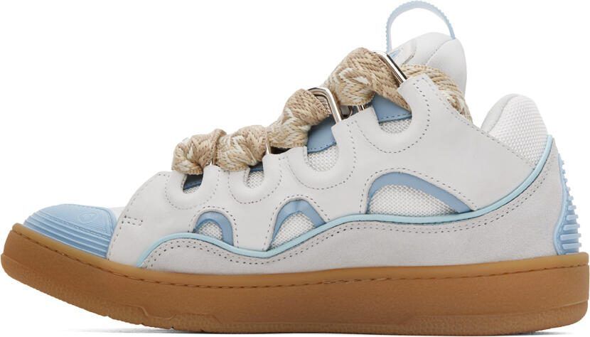 Lanvin SSENSE Exclusive Blue Curb Sneakers - Picture 3
