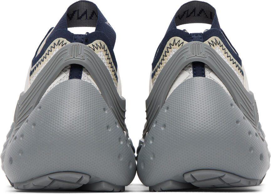 Lanvin SSENSE Exclusive Gray  Navy Flash-X Sneakers