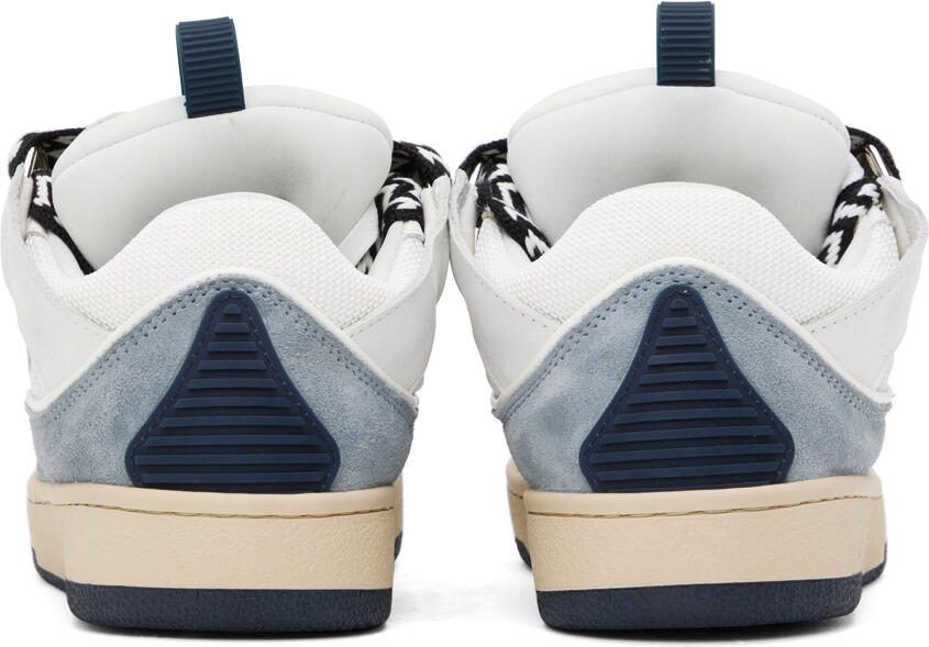 Lanvin SSENSE Exclusive Off-White  Blue Curb Sneakers