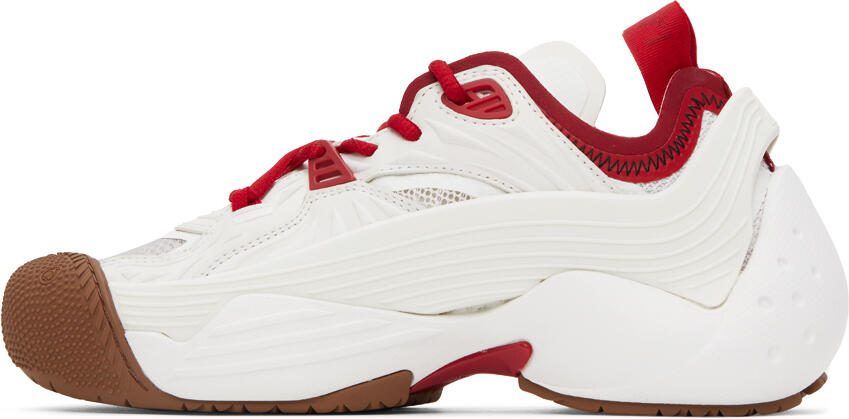 Lanvin SSENSE Exclusive Red  White Flash-X Sneakers - Picture 3