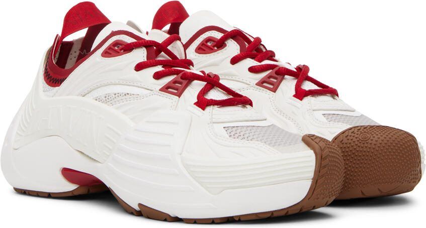 Lanvin SSENSE Exclusive Red  White Flash-X Sneakers - Picture 2