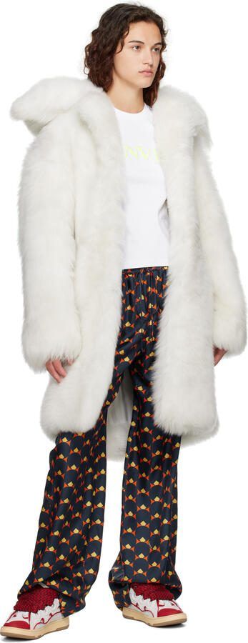 Lanvin SSENSE Exclusive White  Red Curb Sneakers - Picture 4