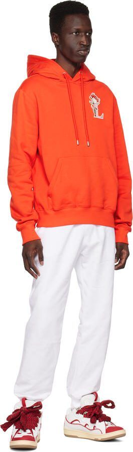 Lanvin SSENSE Exclusive White  Red Curb Sneakers - Picture 4