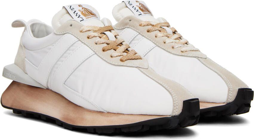 Lanvin White  Beige Bumpr Sneakers - Picture 2