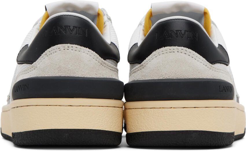 Lanvin White  Black Clay Sneakers