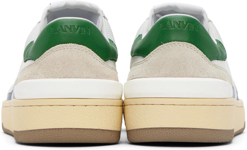 Lanvin White  Blue Clay Sneakers