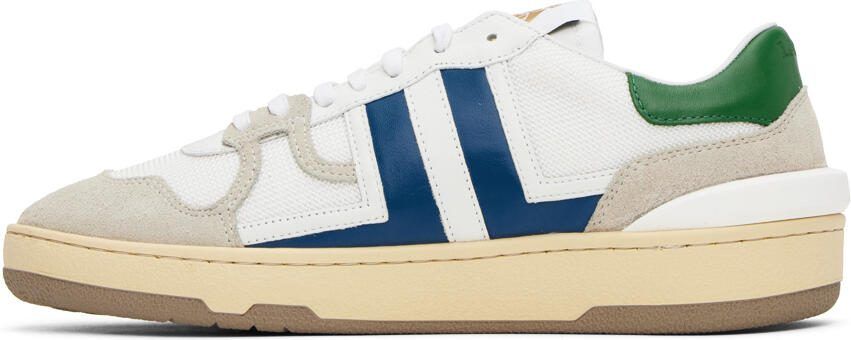 Lanvin White  Blue Clay Sneakers - Picture 3
