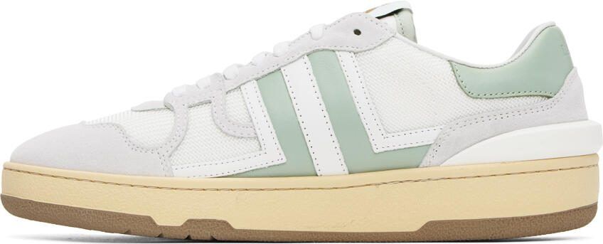 Lanvin White  Green Clay Sneakers - Picture 3
