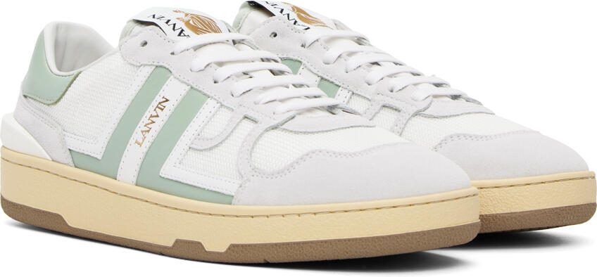 Lanvin White  Green Clay Sneakers - Picture 2