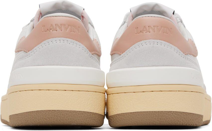 Lanvin White  Pink Clay Sneakers