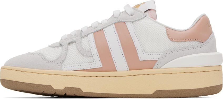 Lanvin White  Pink Clay Sneakers - Picture 3