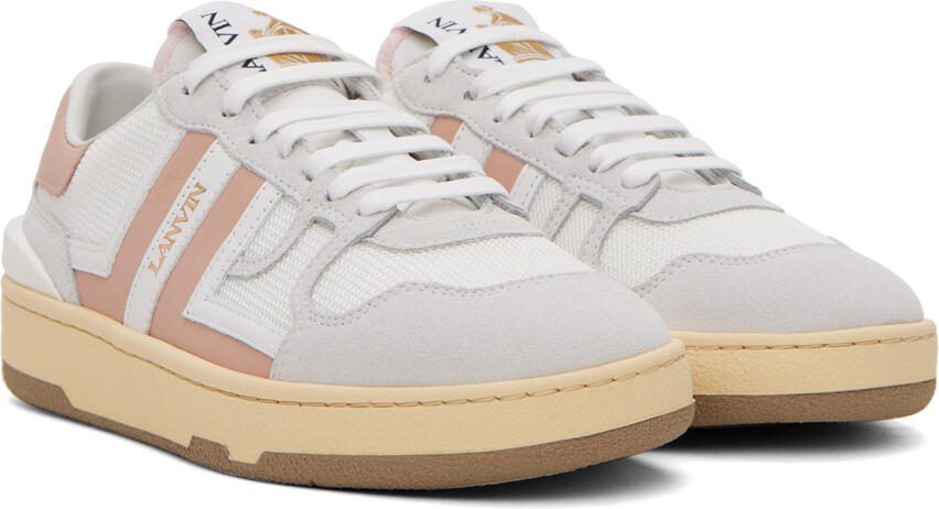 Lanvin White  Pink Clay Sneakers - Picture 2