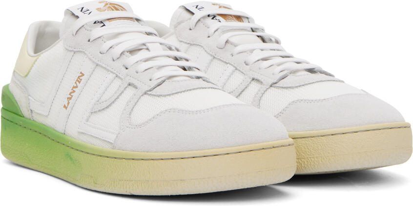 Lanvin White  Yellow Clay Sneakers - Picture 2