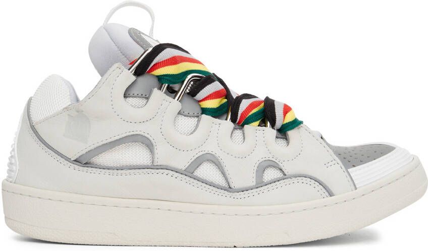 Lanvin Off-White  Grey Curb Sneakers - Picture 5