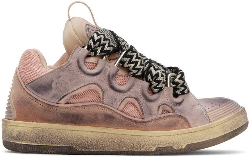 Lanvin Pink Curb Sneakers - Picture 5
