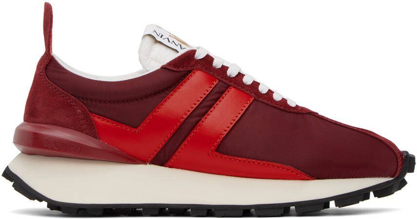 Lanvin Red  Burgundy Bumpr Sneakers