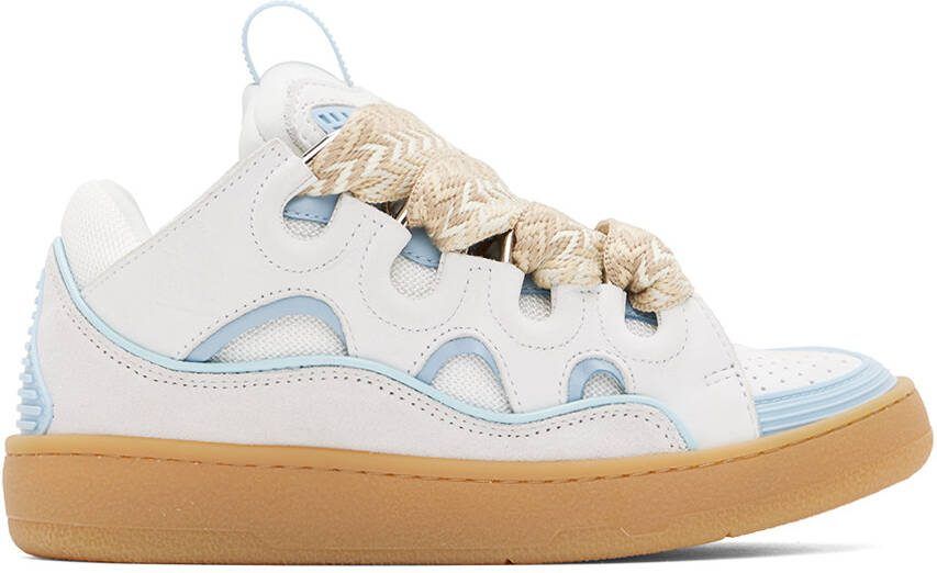 Lanvin SSENSE Exclusive Blue  Gray Curb Sneakers - Picture 4