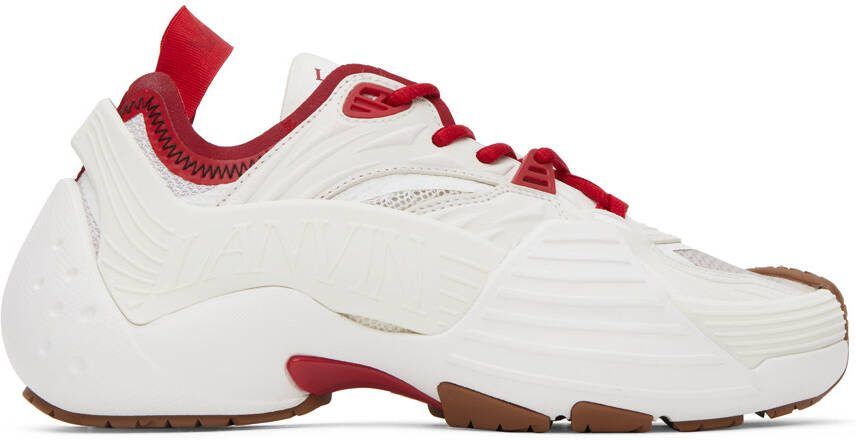 Lanvin SSENSE Exclusive Red  White Flash-X Sneakers - Picture 5