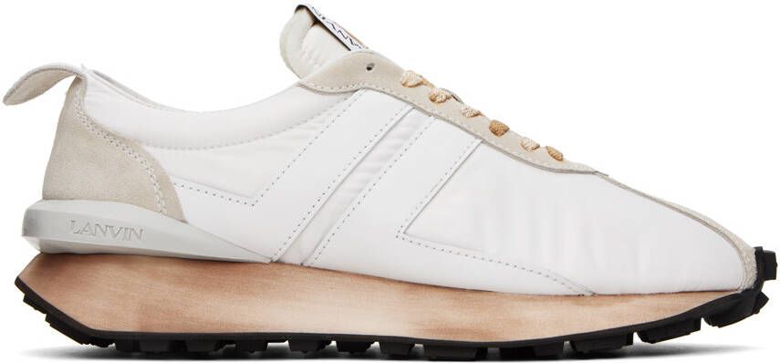 Lanvin White  Beige Bumpr Sneakers - Picture 5