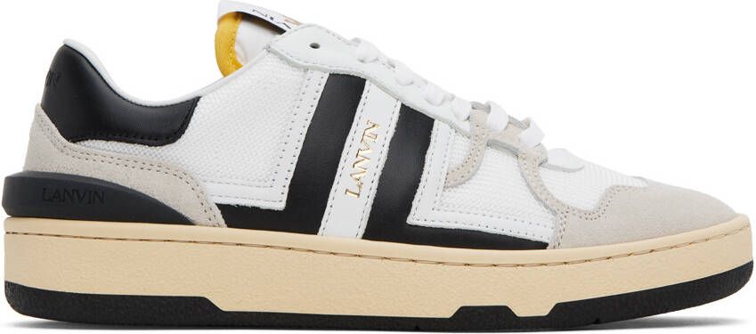 Lanvin White  Black Clay Sneakers - Picture 3
