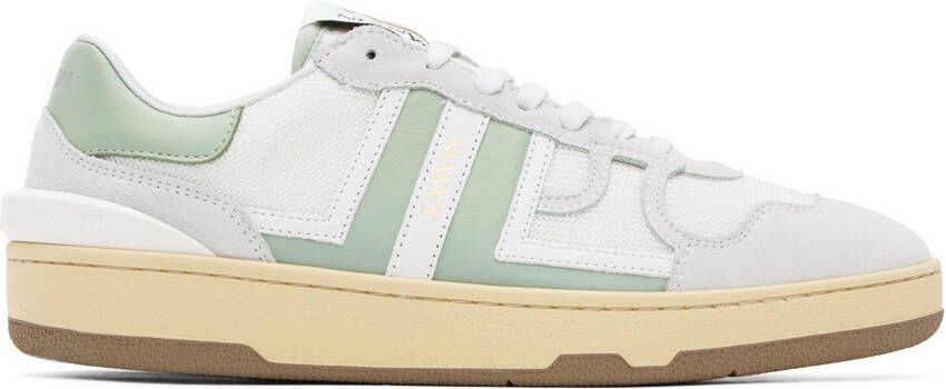 Lanvin White  Green Clay Sneakers - Picture 5