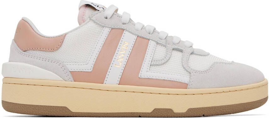 Lanvin White  Pink Clay Sneakers - Picture 4
